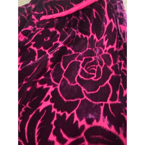 Sundance Velvet Burnout Floral Button Down Blouse Top Pink Purple Sz Small - Picture 6 of 8
